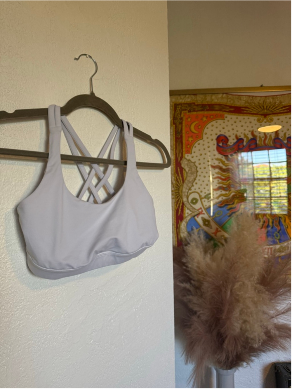 Preowned, Lululemon Energy Bra (Medium Support, 30/32, B–D Cups), white/grey .